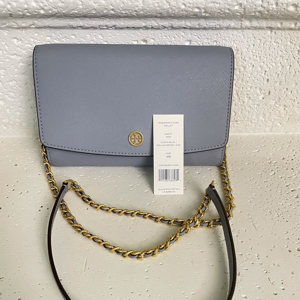 BNWT Tory Burch Robinson chain wallet